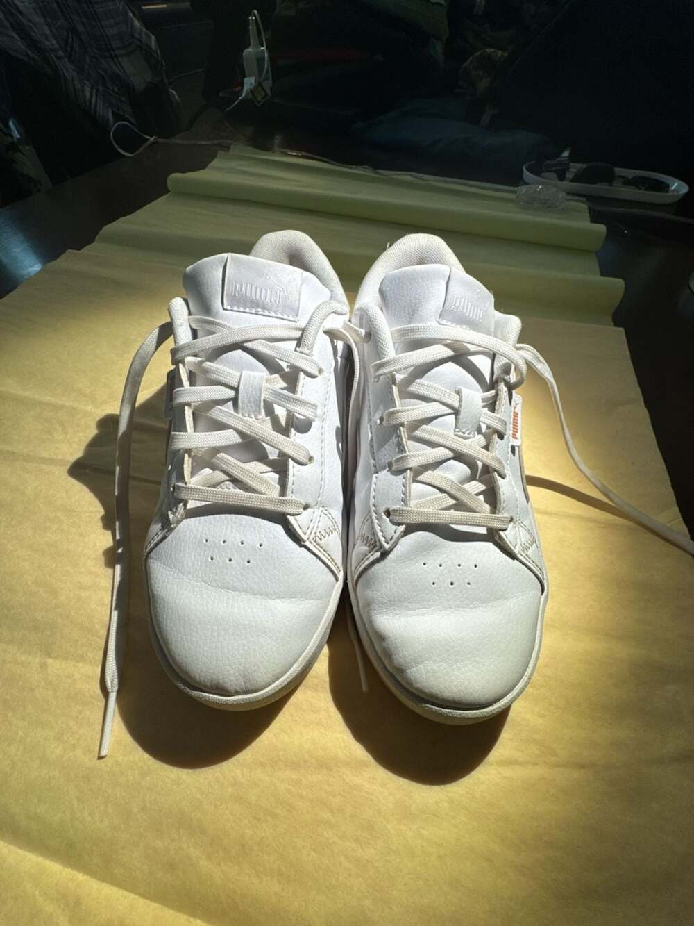 PUMA Jada Youth Sneakers in White and Pink